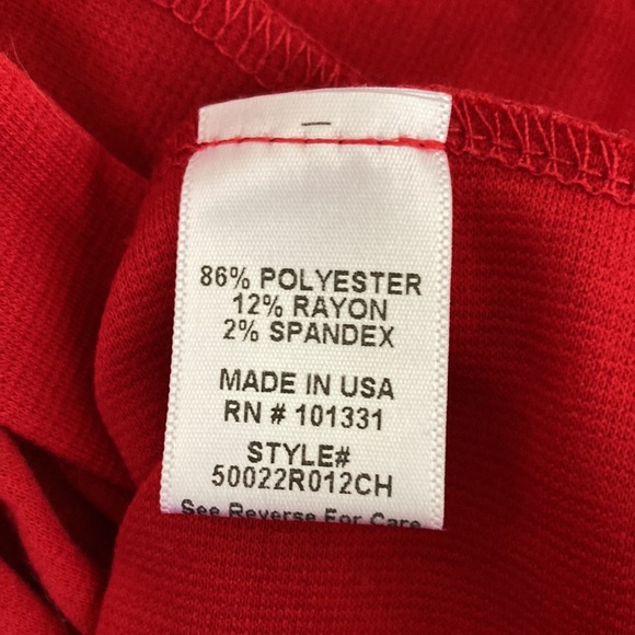 Red Peplum Top - Picture 8 of 9